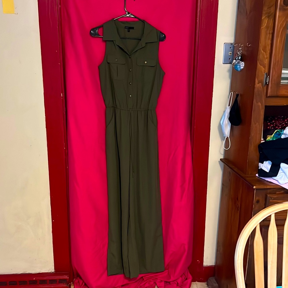 Army green pantsuit